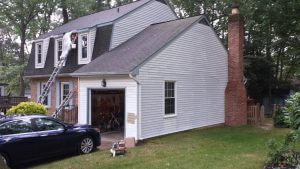 Before and after painting aluminum siding