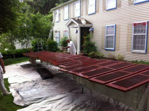 painting aluminum siding a eggshell sheen