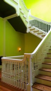 Bright Green office hallway