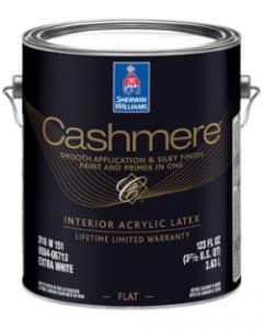 Cashmere flat paint can
