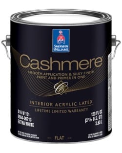 Cashmere flat paint can