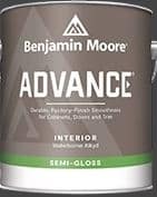 A pro's review of Ben Moore Advance showing paint can