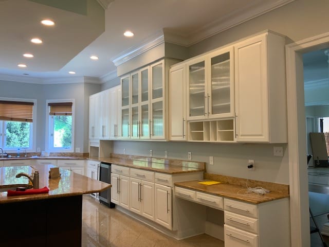 Kitchen cabinet painting in Leesburg