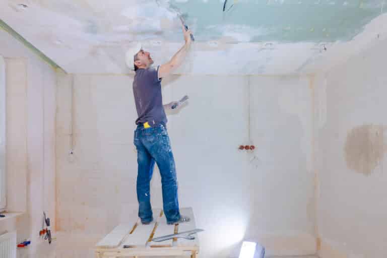removing popcorn ceiling with asbestos can also be covered up with new drywall