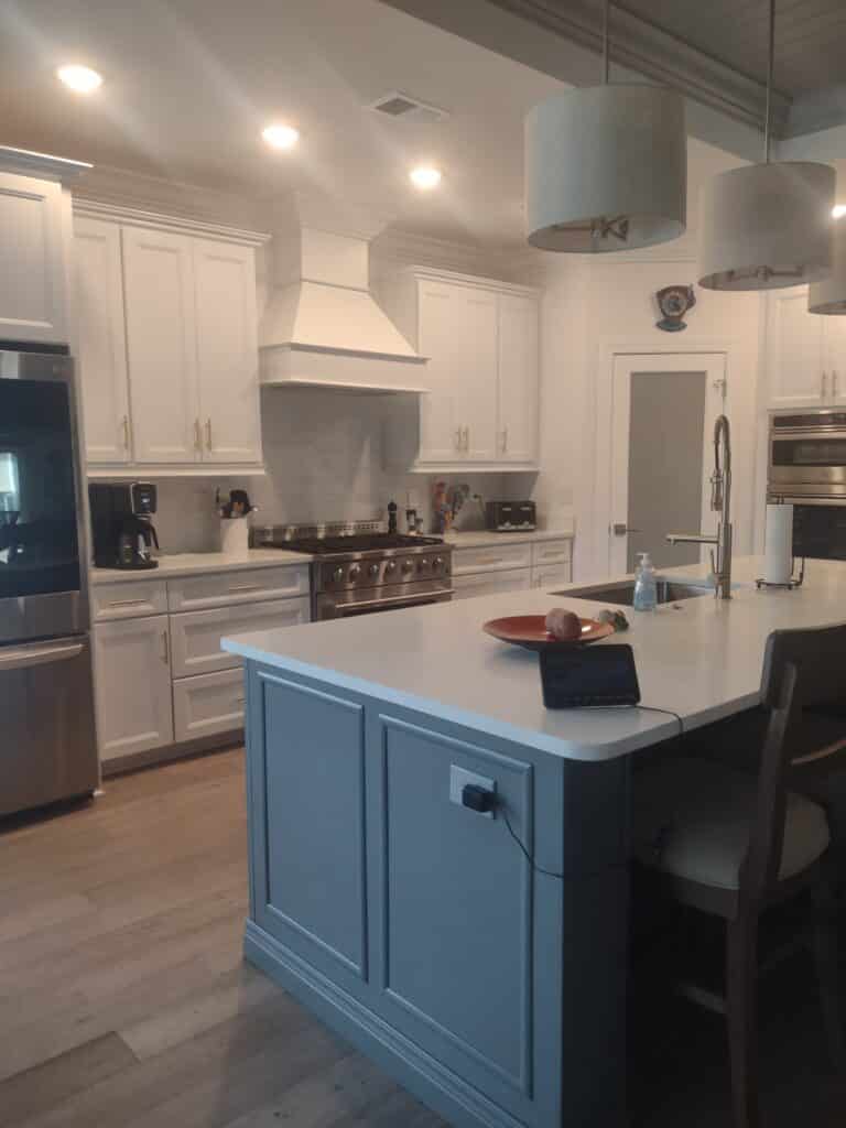 house painters in OKC finished painting kitchen cabinets.