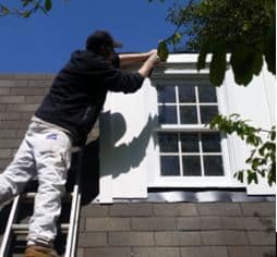 Replacing rotten wood around a window