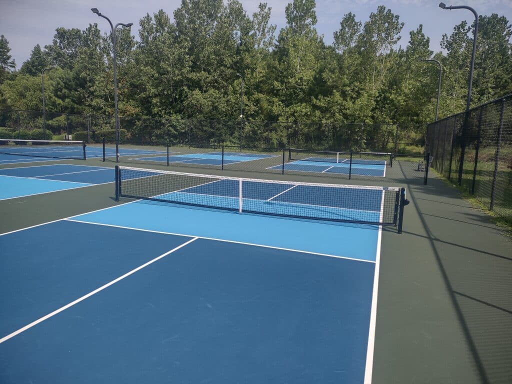 recent pickle ball court painting by Klappenberger & Son