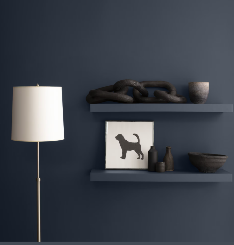 Hale Navy Ben Moore color is a 2025 trending color in Southern California