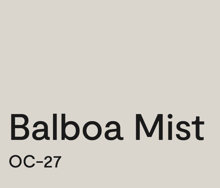 2025 Most Popular Paint Colors is Balboa Mist