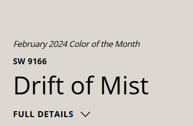 2025 most popular paint color drift of mist