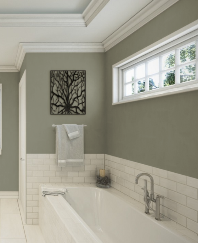 Trending Interior Paint color Evergreen Fog by SW