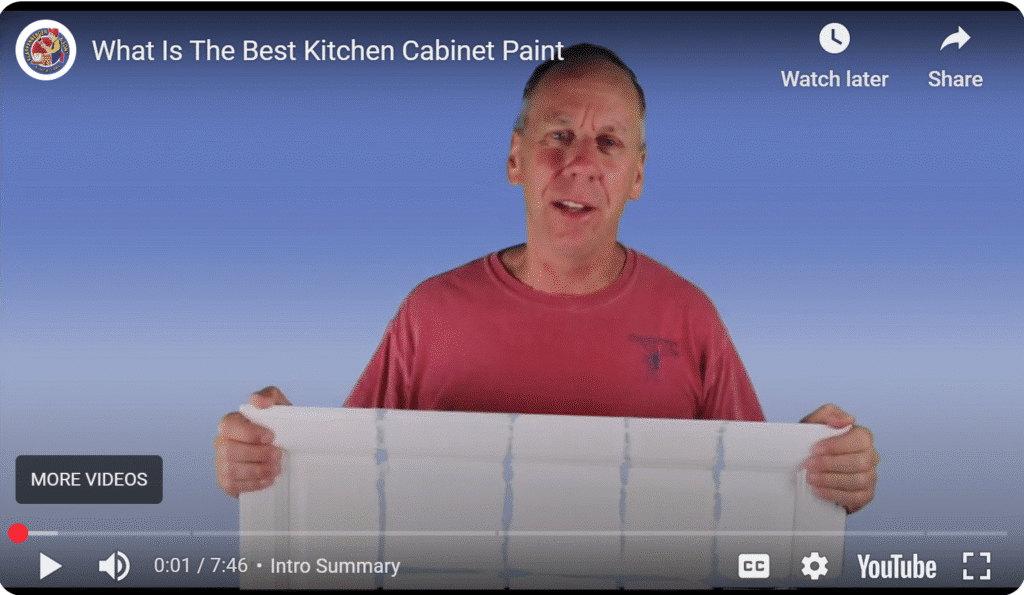 This video is about testing 8 cabinet paints to find which is best.