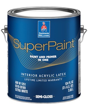 Sherwin Williams SuperPaint Semi-gloss paint can