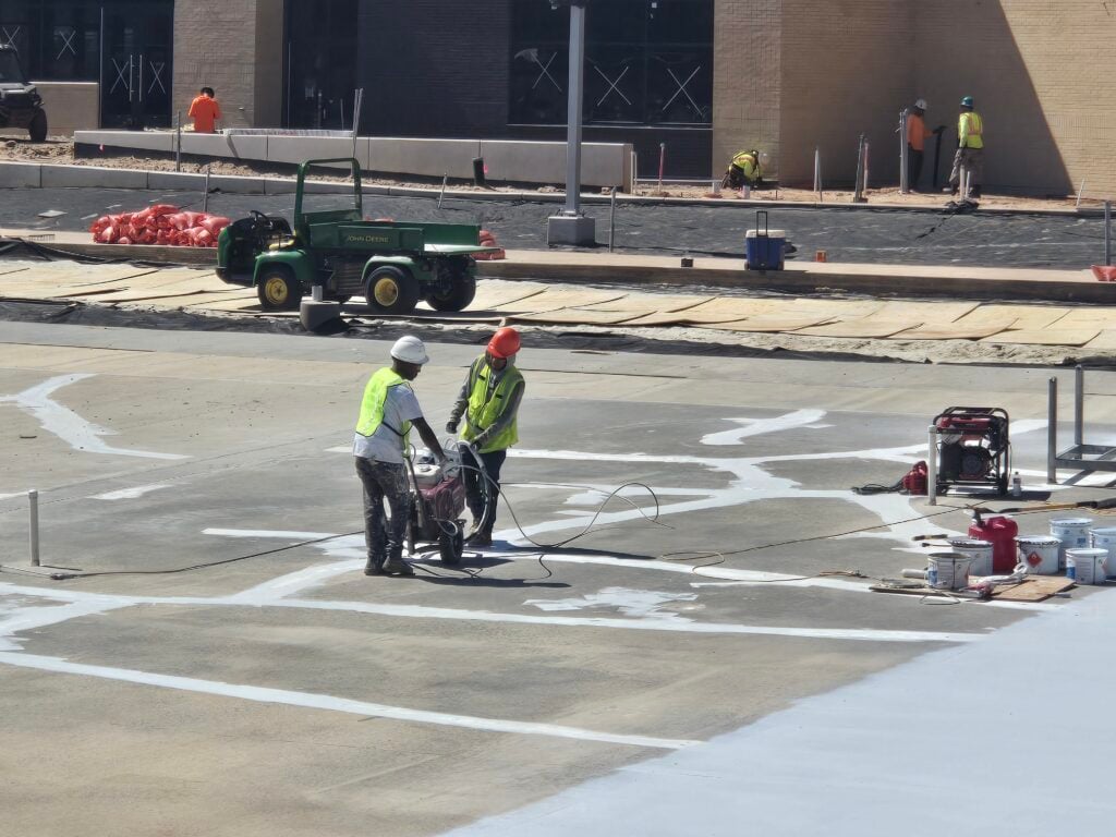 Commercial Painting OKC, and Dallas preparing to paint a 60,000 square foot pool resort.