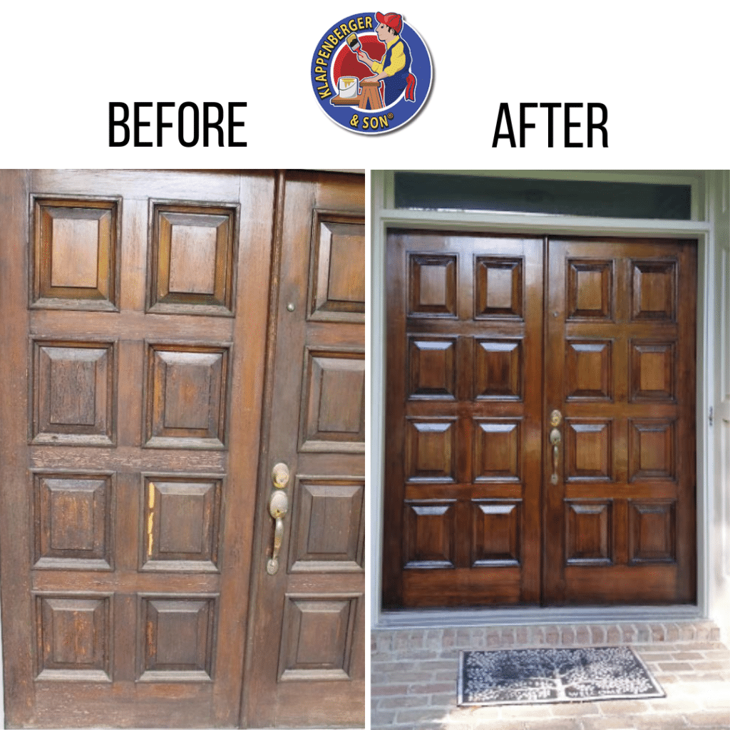 front door before and after