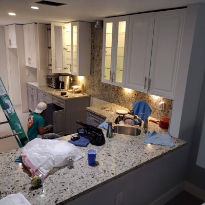 Painting kitchen cabinets in Sugar Land TX