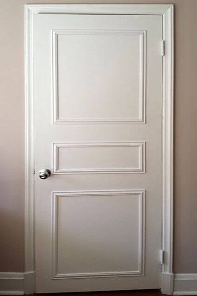 Door Painting of interior door white