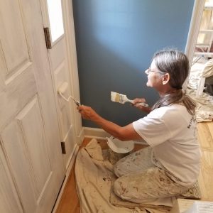 Interior Painting 1 Lady Painter, painting door for Klappenberger & Son