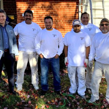 exterior painters in gaithersburg Alex Mironov of Klappenberger & Son with his crew Wilson