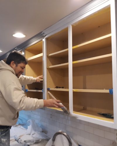 kitchen cabinet painting priming cabinet Painting, Klappenberger & Son painter painting kitchen cabinets
