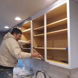 kitchen cabinet painting priming cabinet Painting, Klappenberger & Son painter painting kitchen cabinets
