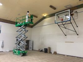 Commercial painters in Columbus paint gym at college