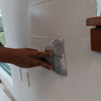 interior painting in Fairfax includes spackling
