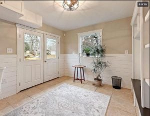 washington Dc painters by Klappenberger *& Son install shiplap siding in mudroom.